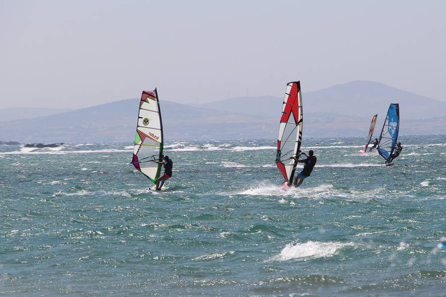 Naxos lagoon wave break